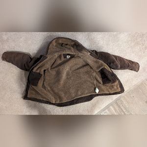 CARHARTT MEN'S WASHED DUCK SHERPA LINED HOODED WORK JACKET